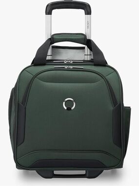 delsey paris sky max 2.0 softside two wheel under seat luggage, green, 15 in